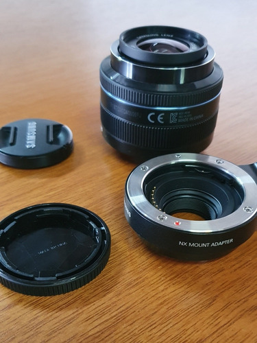 Lente Samsung Nx 20-50mm + Adaptador Nx Mount Linha Nx Mini