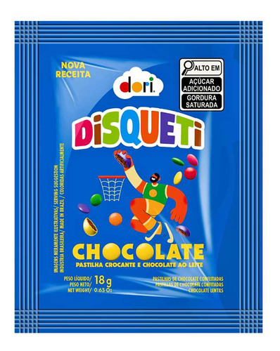 Kit Confeito Chocolate Ao Leite Mm Disqueti Dori 2cx C/ 24un