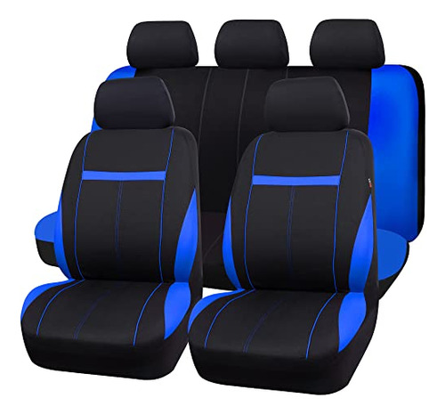Universal Fit Sporty Cloth Full Set Car Seat Covers,fit...