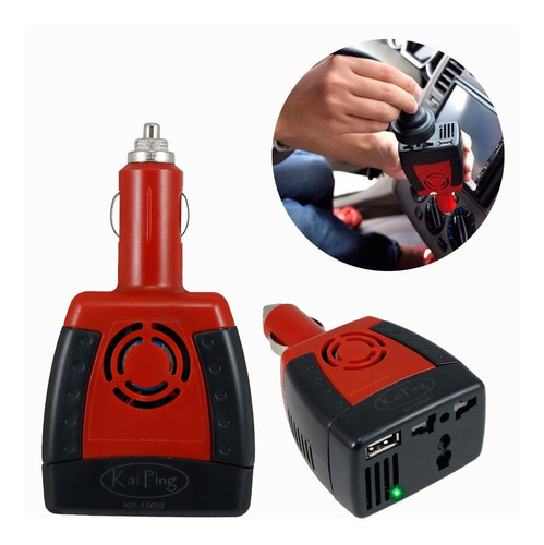 Inversor De Corriente Automotriz De 12v A 110v 150w Coche