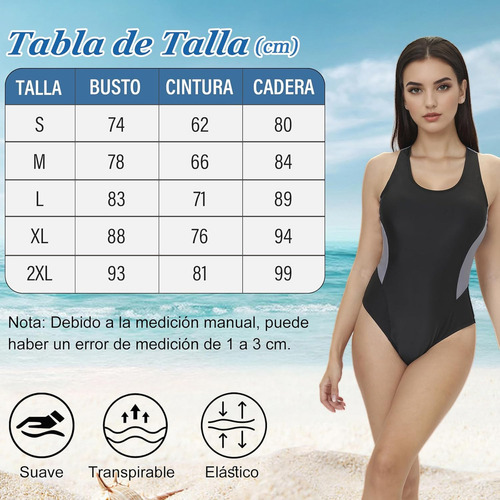 Lubardy Traje De Baño De Una Pieza Para Mujer, Traje De Baño