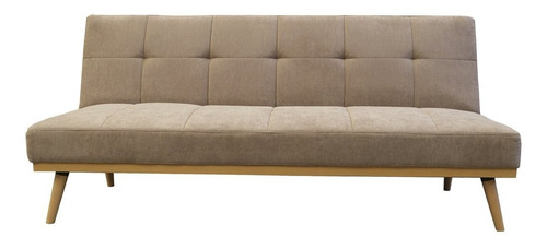 Sofa Cama Tapizado En Tela Base De Madera