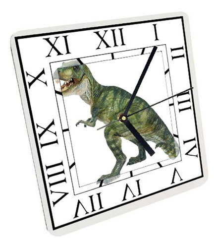Reloj Madera Brillante Pared Y Mesa Diseño Dinosaurios A33