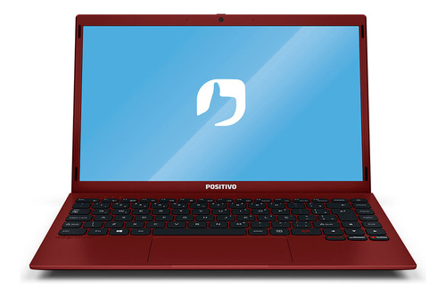 Notebook Positivo Motion Q464c-o Intel Atom Quad Core Linux 14,1'' Cor Vermelho