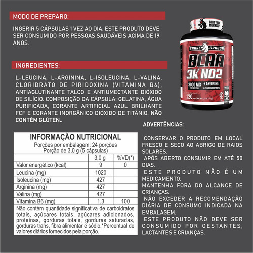 Kit Dragon Whey Protein + Bcaa 3k No2 + Testo Sabor Cookies & cream