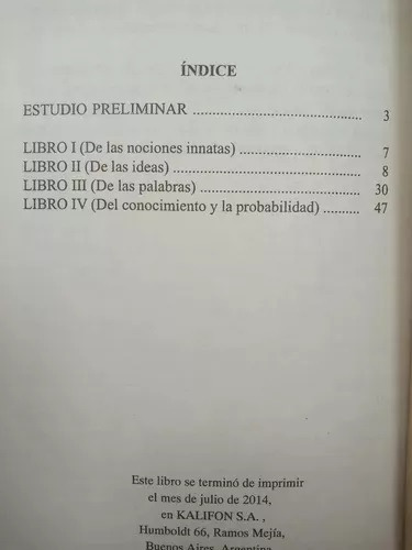 Compendio Del Ensayo Sobre El Entendimiento Humano - Locke,