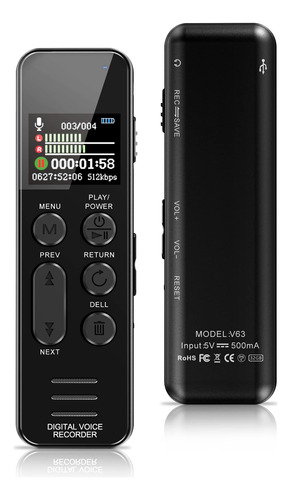 Grabadora Voz 60 Hora Reproduccion Audio Xixitpy 64 Gb Usb C