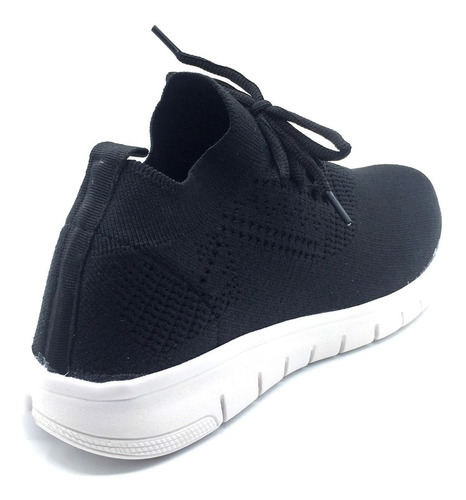 Imagen 3 de 8 de Zapatillas Elastizada Cordón Mujer Urbana Tela Plataforma