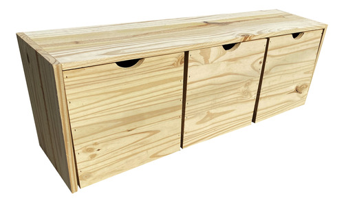 Cubo 3 Cajones Ruedas Juguetero Madera Pie Cama Organizador