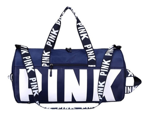 Bolsa Feminina De Academia Fitness Tendência Pink 24 H Cor Azul-marinho