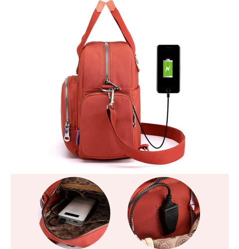 Bolso Bandoleras Mujer,mochila Viaje Nylon Multifuncional