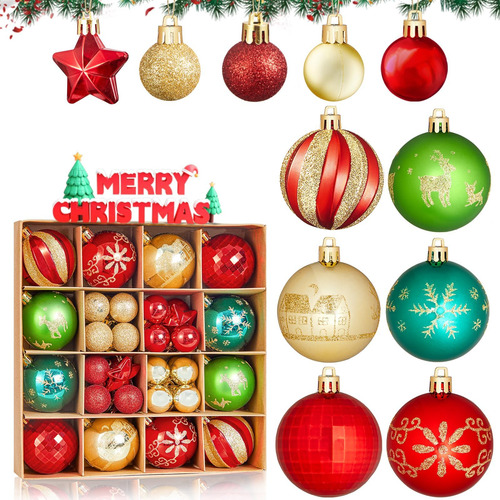 Beautyhalo Christmas Balls Ornaments Para Árbol De Navidad,