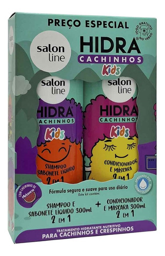 Kit Shampoo E Condicionador Hidra Cachinhos Kids Salon Line