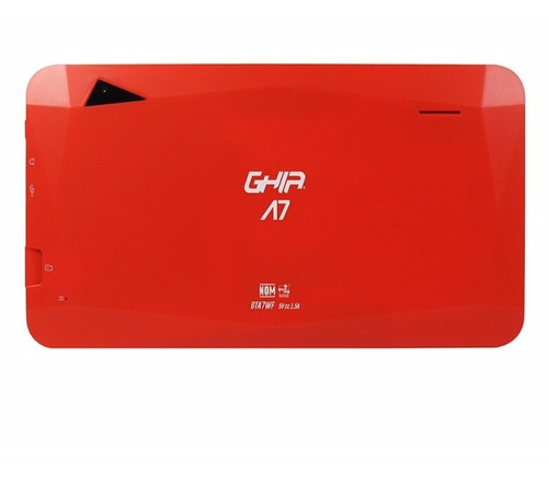 Tablet Ghia 7 pulgadas A7 16GB Almacenamiento 1GB Ram BT Wifi Android Roja