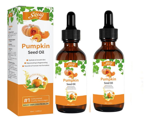 2pcs Aceite  Semilla De Calabaza Para Cabello Más Saludable