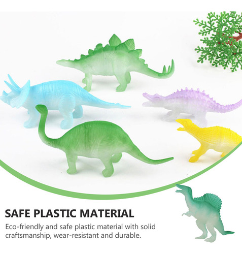 Miniatura Luminosa De Dinosaurio Para Niños, 6 Unidades