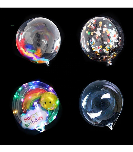 Imagem 1 de 3 de Balão Bubble - 10 Polegadas - 22 Cm - Cristal 10 Un