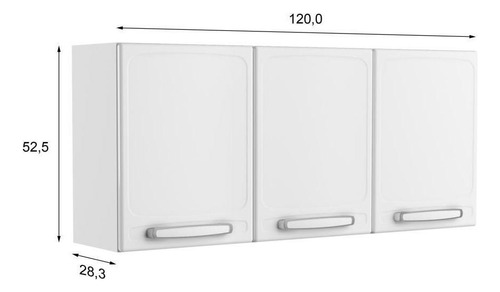 Mueble de cocina Evidence Bertolini de acero blanco con 3 puertas