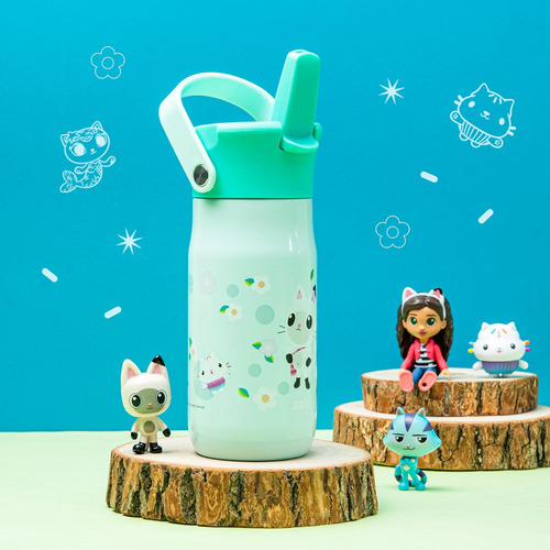 Zak Designs Harmony Gabbys Dollhouse Kid Botella De Agua Par