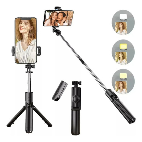 Palo Selfie Mando Con Control Remoto Y Trípode Bluetooth