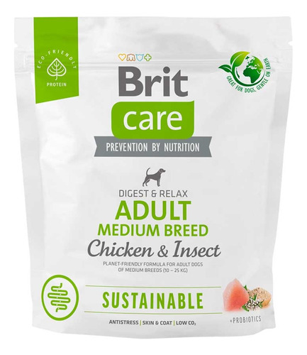 Brit Care Dog Chicken Insect Adulto Medium Breed 1kg. Np