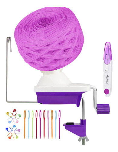 Devanador De Hilo Manual Morado, 55 Cm.