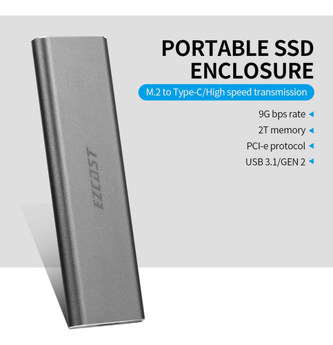 Ezcast S8000 Gen2 - Carcasa Para Disco Duro (m.2 Nvme Portát