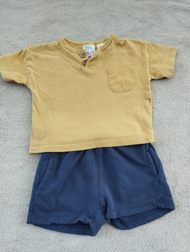 Conjunto De Remera Y Short De Zara Para Bebe (6 - 9 Meses) (