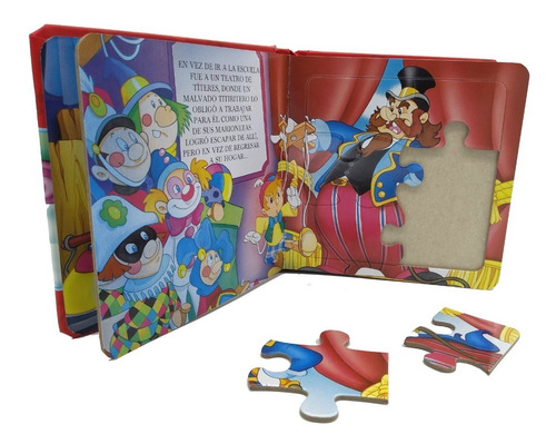 Imagen 4 de 4 de Libros Para Pintar Caperucita Roja 6 Puzzles