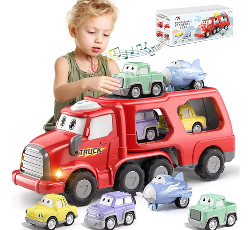 Tucorresi 5 En 1 Carritos Juguetes Niño 3 A 8 Años, Camiones