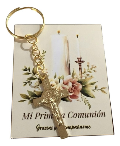 50 Recuerdos Primera Comunión Cristo Dorado