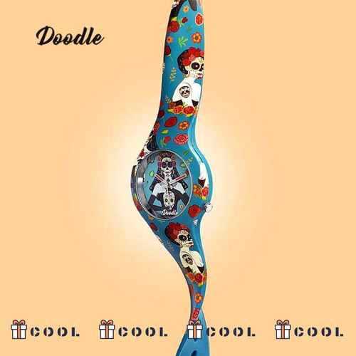 Imagen 2 de 6 de Reloj Mujer Doodle Watch La Catrina Analogico