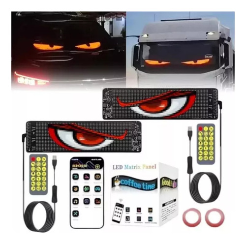 Olhos De Led Para Pára-brisas De Carros, 12x59,5 Cm, 2 Unida