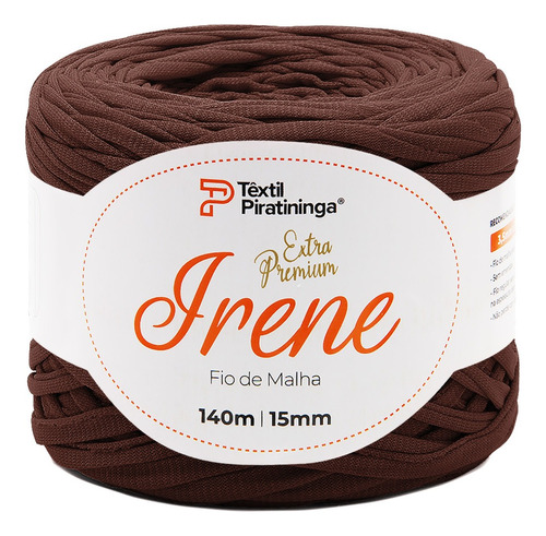 Fio De Malha Irene Extra Premium Têxtil Piratininga 140mts Cor Marrom