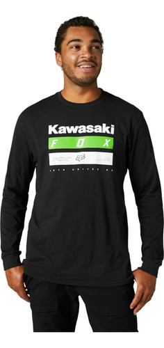 Remera Fox Racing - Kawi Stripes Ls Premium