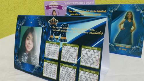 Imagem 8 de 10 de Calendário 40und Personalizado Convite Debutante, Empresas..