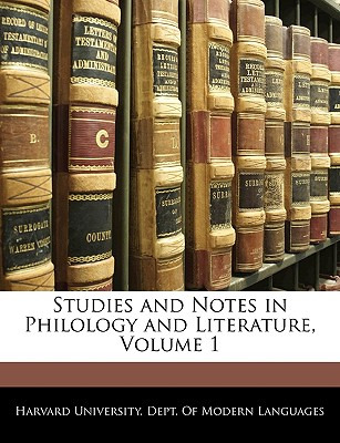 Libro Studies And Notes In Philology And Literature, Volu...