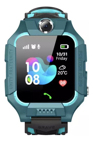 Reloj Smartwatch Niños Llamada Gps Localizacion Camara Luz Caja Celeste