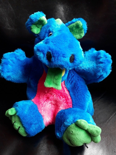 Dragon Titere Azul Peluche Juguete Usado