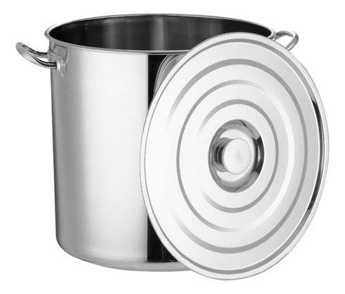Fondo De Acero Inoxidable De 40 Litros Con Tapa 40cmx40cm