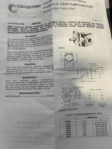 Motor Hidráulico Concéntrico Af659a, 090120 Nuevo