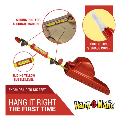 Herramienta Hang-o-matic Para Colgar Cuadros Rojo