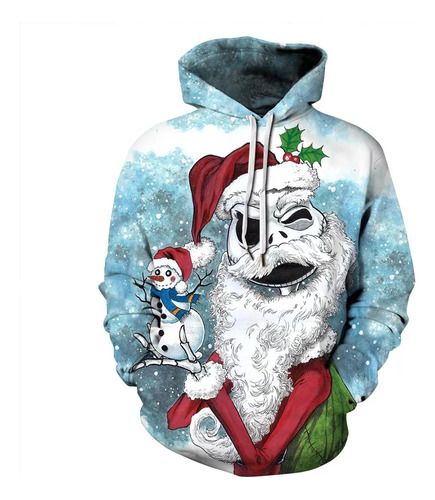 Nueva Sudadera Con Capucha Con Estampado Navideño 2024