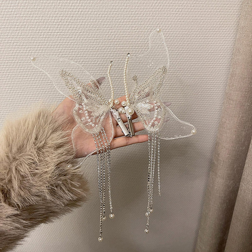 2 Pinzas Para El Pelo Con Borla De Mariposa Para Regalos De