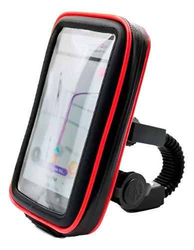 Suporte B-max Moto 6.3  Prata Com Carregador Usb Retrovisor