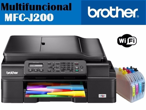 Brother Mfc J200 4en1 Wifi  + Sistema De Tinta El Mas Barato