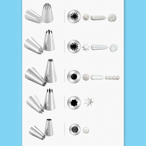 Juego De Puntas Para Glaseado De Acero Inoxidable Para Decor