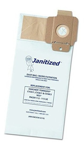 Janitized Jankacv302 Bolsa De Filtro De Vacío