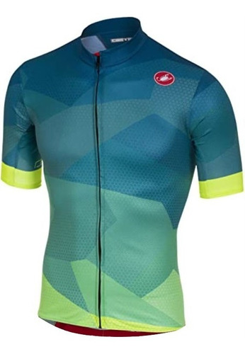 Jersey Ciclismo Ruta Mtb Castelli Azul Manga Corta