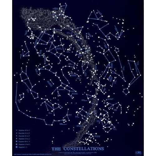 Mapa De Estrellas Luminoso De Constelaciones (hemisferi...